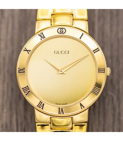 gold gucci watch antique|old gucci watch value.